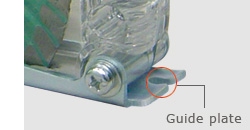 Image of guide plate supports the cutting operation