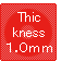 Thickness 1.0mm