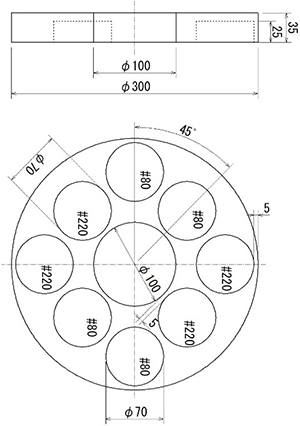 平面研削用ドレッサー図